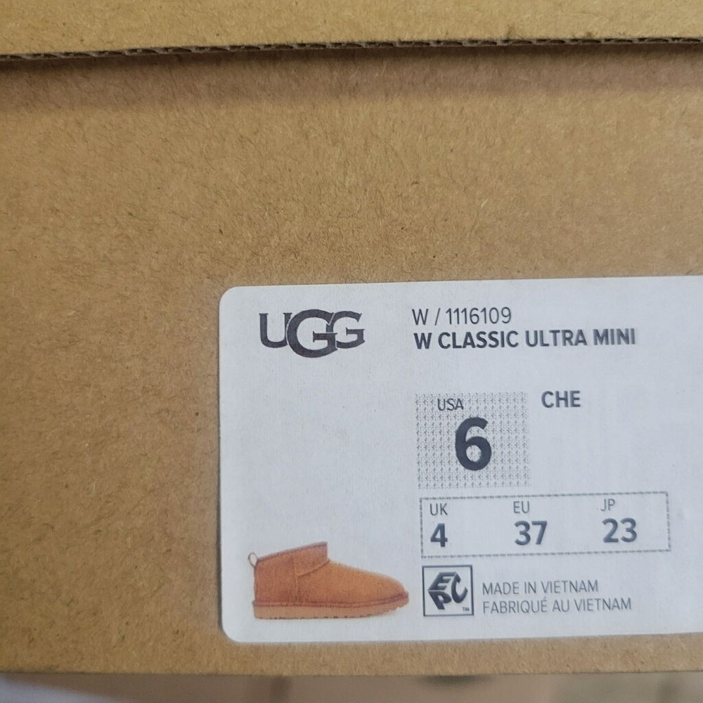 UGG Classic Ultra Mini Chestnut Boots - Picture 2 of 3